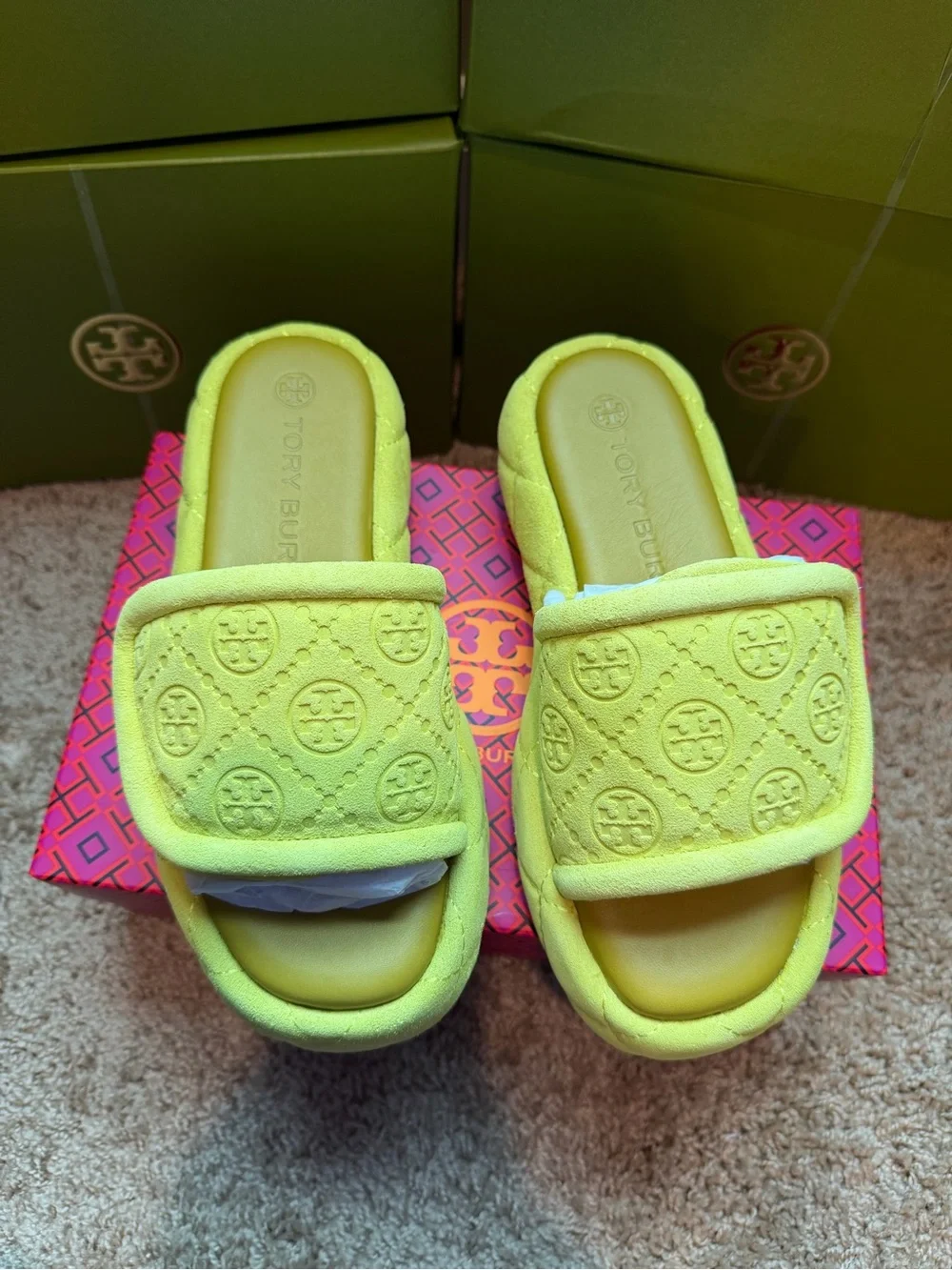 Tory Burch T Monogram Bubble Slide Sandals